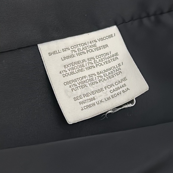 J Crew Stretch Cotton Parke Navy Blue Blazer Size 6 - Picture 4 of 9